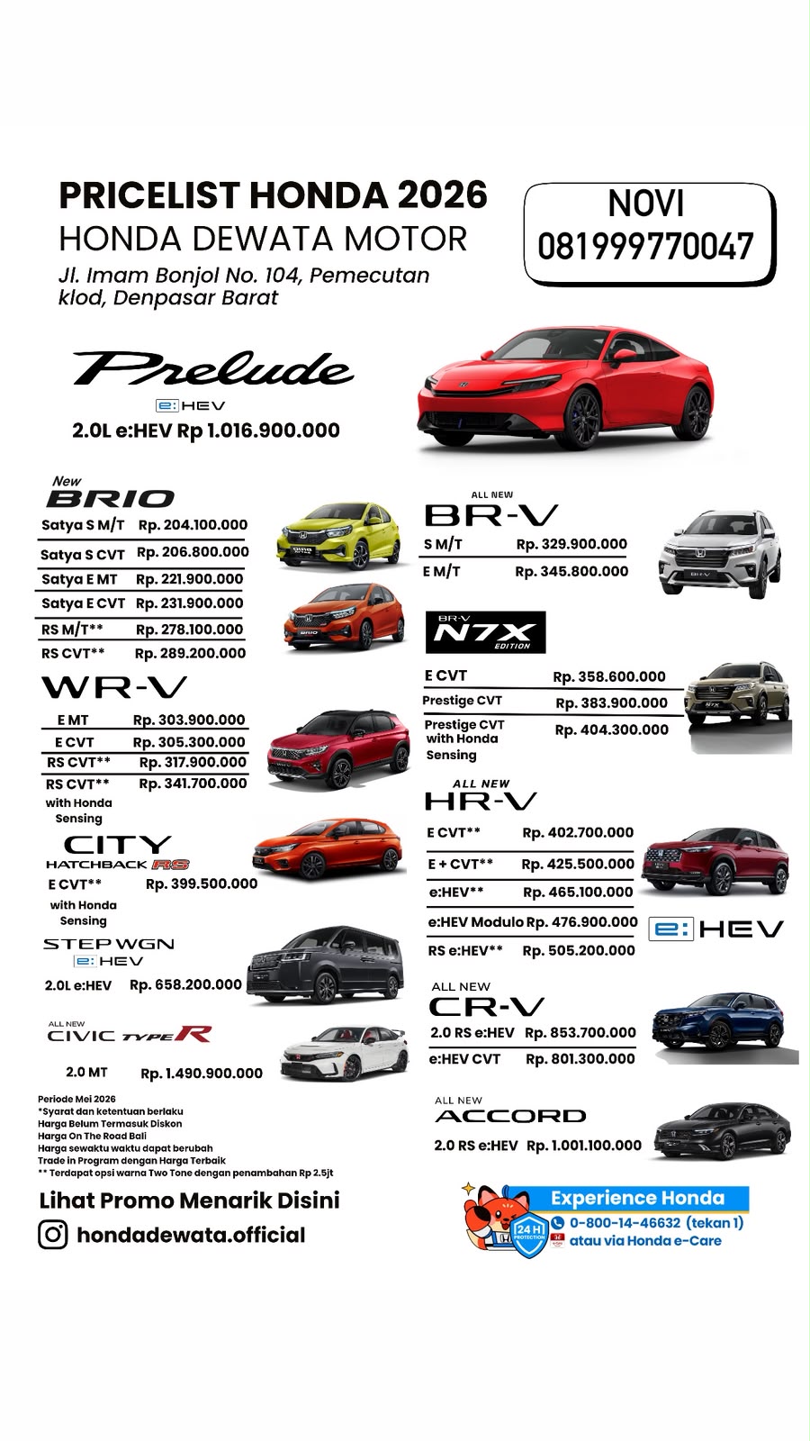 Flyer Promo Honda Bali